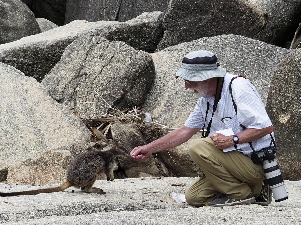 Image - Dennis Paulson and Wallaby