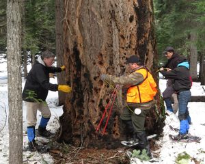 Image - Ken Bevis with Landowner Mike Hoge at WOD Cabin 2014